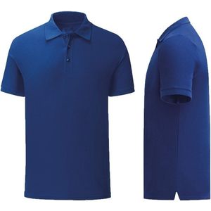 Senvi Getailleerde Polo zacht aanvoelend Kleur kobalt blauw Maat S