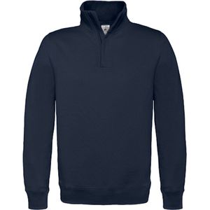 Sweatshirt 1/4 zip rits 'ID.004' B&C collectie Navy maat M