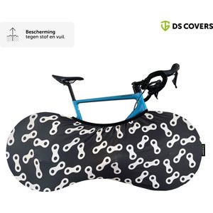 WHEEL fietssok van DS COVERS – Indoor – Stofvrij – Ademend – Stretch fit – Universeel MTB of Racefiets – kleur Chains