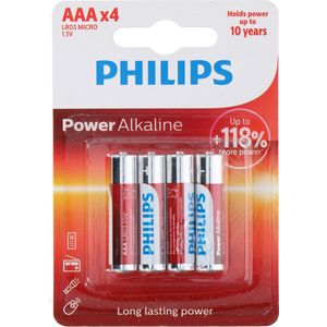 Philips AAA batterijen - Power Alkaline - 4 stuks