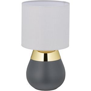 Relaxdays tafellamp touch - nachtlampje - schemerlamp - dimbaar - touch lamp - E14 fitting - goud