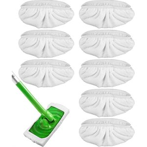 8 Stuks Herbruikbare Microvezel Doeken voor Swiffer Sweeper Mop - Universele Vloerdoeken, Vochtig en Droog