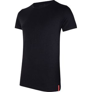 Undiemeister - T-shirt - T-Shirt heren - Slim fit - Korte mouwen - Gemaakt van Mellowood - Ronde hals - Volcano Ash (zwart) - Anti-transpirant - 3XL