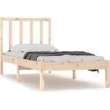 vidaXL - Bedframe - massief - grenenhout - 90x200 - cm