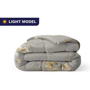 Zelesta Royalbed Light White Blossom 240x200cm - Zomerdekbed zonder overtrek - 30 dagen proefslapen - Wasbaar hoesloos dekbed - Bedrukt dekbed - Zomerdekbed