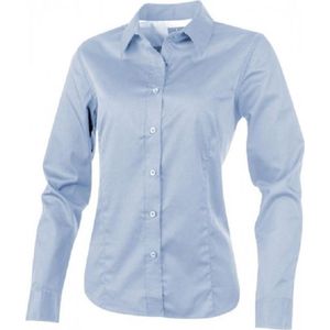 Overhemd dames maat XS licht blauw lange mouw (werkoverhemd o.a. horeca)