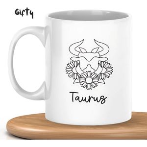 Mok met stier sterrenbeeld - Sterrenbeelden - Valentijnsdag cadeau - Verjaardagscadeau - Cadeau voor vrouwen en mannen - Koffiemok - Grappige cadeaus - Koffiekopjes - Cadeau voor vrienden - Voor moeders en vaders - Keramische mok