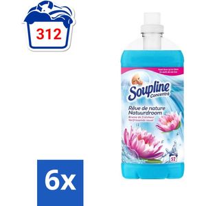 Soupline - Wasverzachter - Nevel van Frisheid - 52 Wasbeurten - 1.2L - Voordeelverpakking - 6 stuks