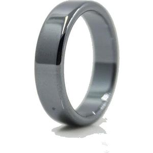 Stones & Bones® Hematiet Ring plat 6mm maat 21