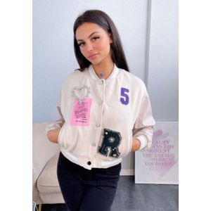 Baseball jacket - bomber - dames maat 38 dames M beige