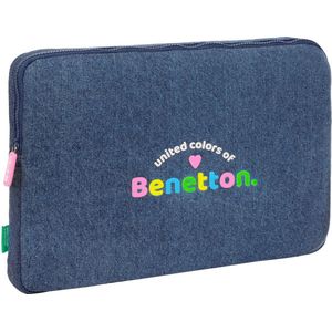 Laptophoes Benetton Denim Blauw 15,6'' 39,5 x 27,5 x 3,5 cm