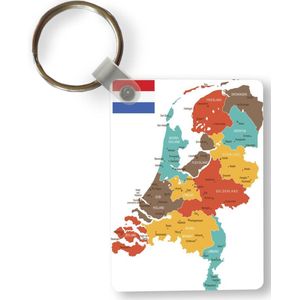 Sleutelhanger - Illustratie van Nederland - Uitdeelcadeautjes - Plastic