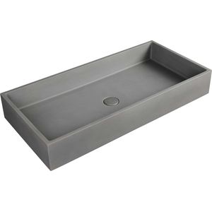 Wastafel Beton Natuurlijk Beton Rechthoek 80×39 cm | BET-511nc