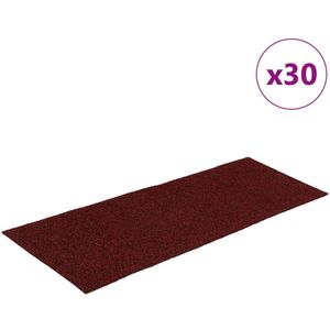 vidaXL - Trapmatten - zelfklevend - 30 - st - 60x25 - cm - rechthoekig - rood