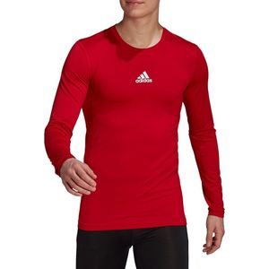 adidas - Techfit Long Sleeve Top - Compressieshirt Rood - XXL - Rood