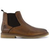 Travelin' Glasgow Chelsea - Halfhoge Leren herenschoen - boot - Nette schoenen - Cognac Leer - Maat 41