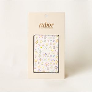 Rubor Nail-art sticker pastel flower - Nail-art - bloemen - pastel - bloem