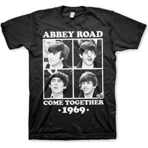 The Beatles Unisex Tshirt -5XL- Abbey Road Come Together Zwart