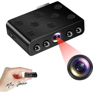 Mrs. Jones Premium Collection Microcamera 1080p HD wifi - Nachtzicht - Bewegingsdetectie - USB-aansluiting - Plug and play