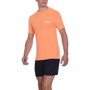 TCA Mannen SuperKnit Technisch ontworpen Gym Hardloop Trainings T-shirt - Oranje, XL