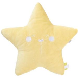 Sierkussen - Decoratiekussen Wild Star - Geel - 34 Cm X 32 Cm