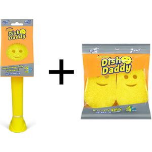 Scrub Daddy - Dish Washer - Scrub Mommy - Afwas Borstel - Incl. 2 Extra Sponzen - Geel