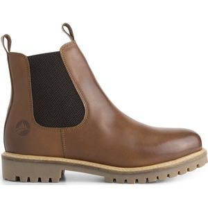 Travelin' Randers Heren - Leren Chelseaboots - Enkellaarzen mannen - Cognac leer - Maat 46