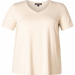 Base Level Curvy Basic T-shirt Alba Beige