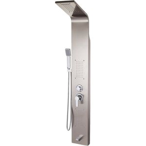 Luxe douchepaneel - Regendouche 5 in 1 - Met thermostaatkraan - RVS - Regenval & Massagestralen - Wandmontage