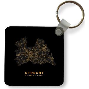 Sleutelhanger - Uitdeelcadeautjes - Utrecht - Kaart - Nederland - Gold - Plastic