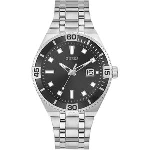 Guess Premier GW0330G1 Herenhorloge 45mm - Zilverkleurig