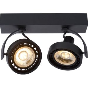 Lucide DORIAN - Plafondspot - LED Dim to warm - GU10 (ES111) - 2x12W 2200K/3000K - Zwart