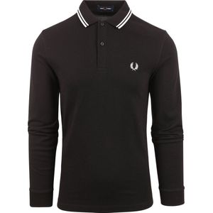 Fred Perry Longsleeve Polo Zwart 350 - Maat XXL - Heren