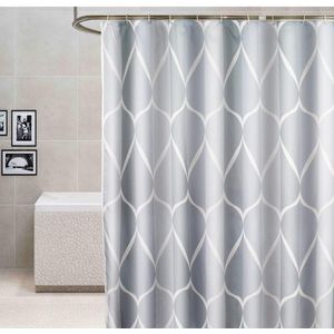 Polyester douchegordijn (240 x 200 cm), waterdicht, schimmelbestendig en wasbestendig, met douchegordijnring, geschikt voor badkamer, keuken, kleedkamer.