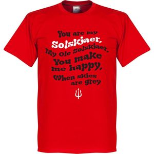 Ole Solskjaer Song T-Shirt - Rood - XS
