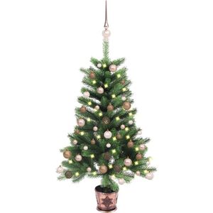 vidaXL-Kunstkerstboom-met-verlichting-en-kerstballen-90-cm-groen