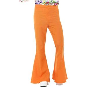 Smiffy's - Jaren 80 & 90 Kostuum - Oranje Disco Broek Wijde Pijpen Man - Oranje - Large - Carnavalskleding - Verkleedkleding