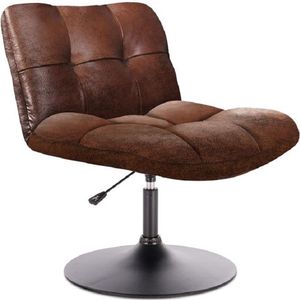 Vintage Draaifauteuil Laura - Comfortabele Draaistoel - Bruin