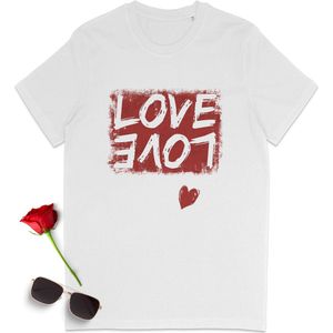 Love t shirt - Grunge Love ontwerp tshirt - Vintage print opdruk - T-shirt heren - T shirt dames - Love shirt vrouwen mannen - Unisex maten: S M L XL XXL XXXL - T shirt kleuren: Zwart en wit.