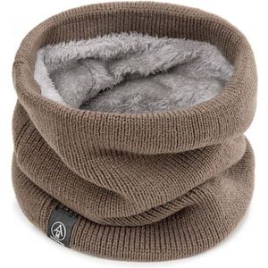 Bovista Nekwarmer - Dames - Fleece - Motor - Bandana - Masker - Colsjaal - Sjaal - Gewatteerd - Skiën - Warm - Herfst - Khaki