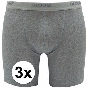 3x Sloggi basic long heren boxershort grijs M