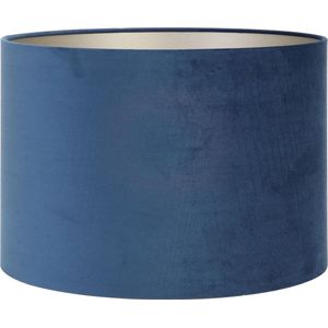 Light & Living VELOURS Cilinder - Lampenkap - Ø20 cm - Petrol Blue