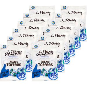 De Bron | Mint Toffees | 12 stuks | 12 x 90 gram