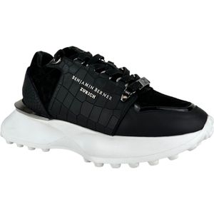 Benjamin Berner Heren Sneakers Zwart BNJ0181 ALLIGATOR BLACK