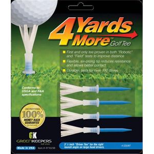 4 Yards More Golf Tee - Driver - 3 1/4 inch - Blauw