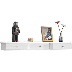 Wandplank Zwevende Plank Wandlades-Wandopslag Display-eenheid met 3 Laden