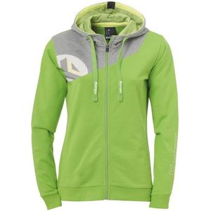 Kempa Core 2.0 Hood Jacket Dames Hoop Groen-Donker Grijs Melange Maat 2XL