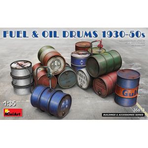 1:35 MiniArt 35613 Fuel and oil drums 1930-50's Plastic Modelbouwpakket