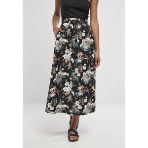 Urban Classics - Viscose Midi Lange rok - L - Zwart