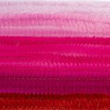 Chenilledraad - 20x - roze tinten - 8 mm x 50 cm - hobby/knutsel materialen